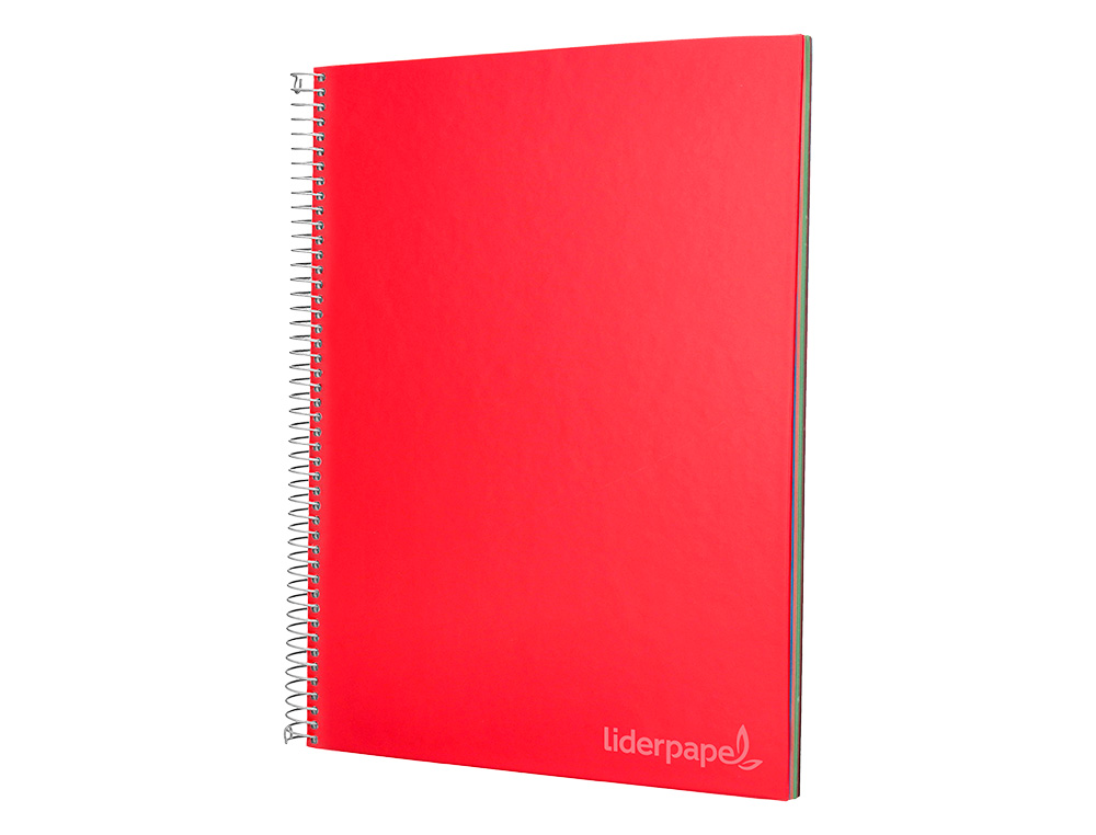 CUADERNO ESPIRAL LIDERPAPEL A4 MICRO JOLLY TAPA FORRADA 140H 75 GR CUADRO 5MM 5 BANDAS4 TALADROS COLORES SURTIDOS
