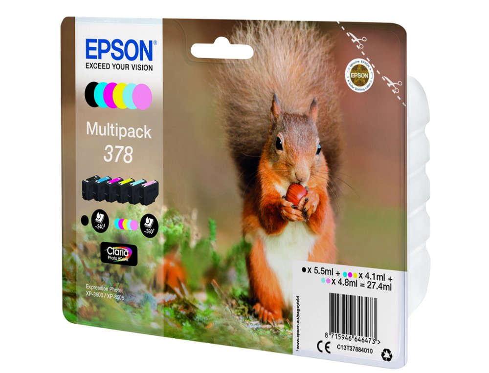 INK-JET EPSON 378 EXPRESSION HOME XP-8605 / 15000 / 8500 NEGRO AMARILLO CIAN MAGENTA CIAN CLARO MAGENTA CLARO 360