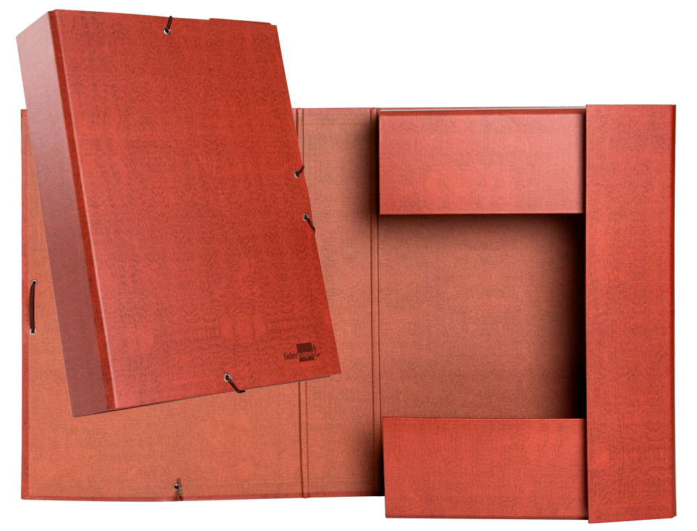 CARPETA PROYECTOS LIDERPAPEL FOLIO LOMO 70MM CARTON FORRADO CUERO