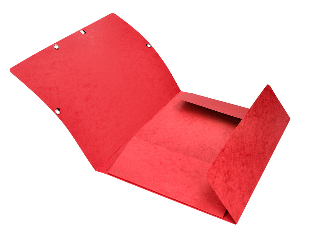 CARPETA Q-CONNECT GOMAS KF02165 CARTON SIMIL PRESPAN SOLAPAS 320X243 MM ROJ0