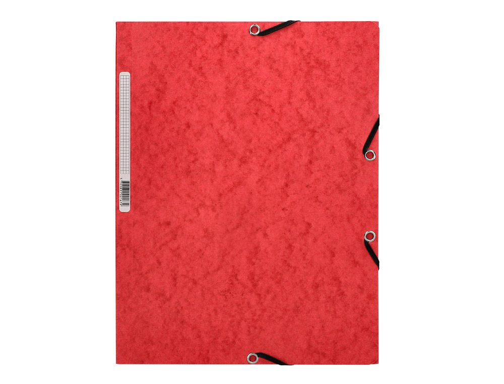 CARPETA Q-CONNECT GOMAS KF02165 CARTON SIMIL PRESPAN SOLAPAS 320X243 MM ROJ0