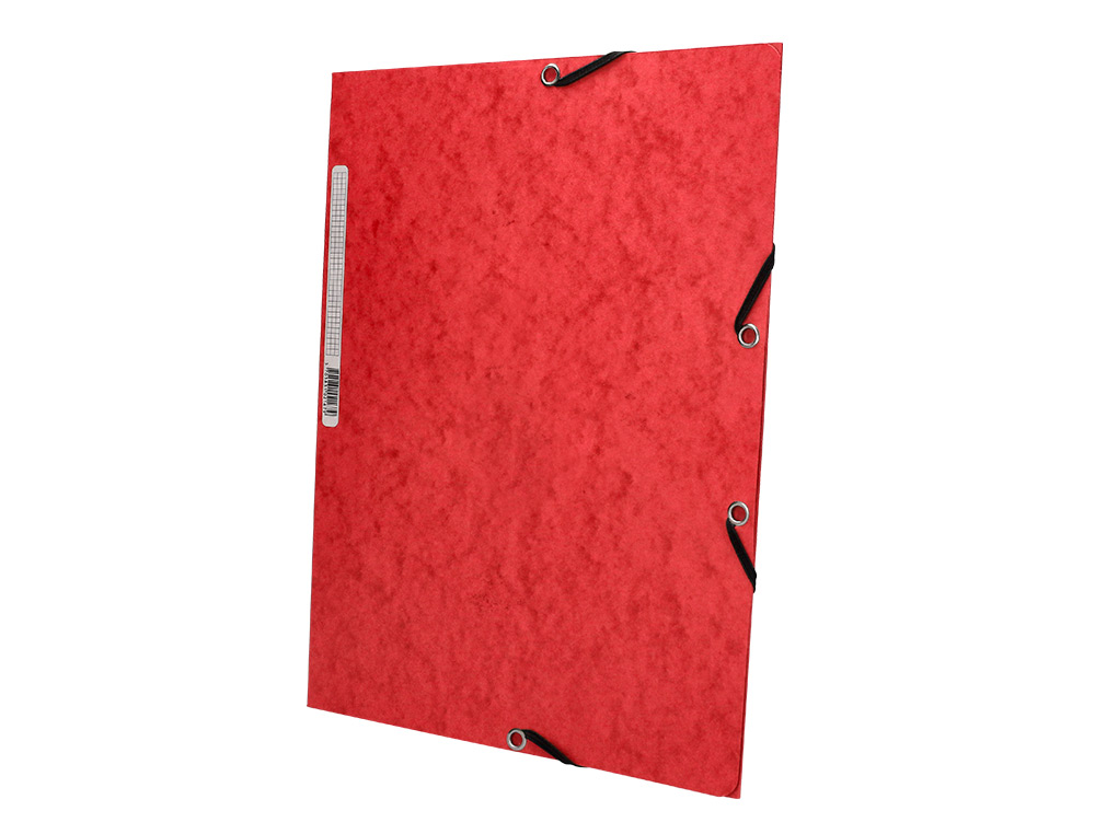 CARPETA Q-CONNECT GOMAS KF02165 CARTON SIMIL PRESPAN SOLAPAS 320X243 MM ROJ0