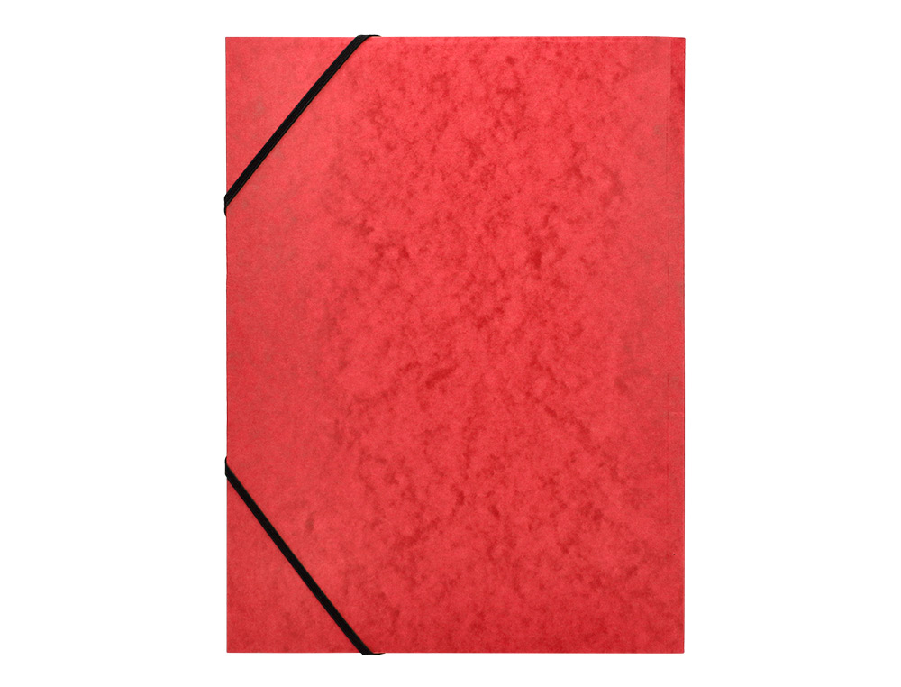 CARPETA Q-CONNECT GOMAS KF02165 CARTON SIMIL PRESPAN SOLAPAS 320X243 MM ROJ0