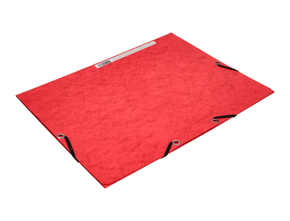 CARPETA Q-CONNECT GOMAS KF02165 CARTON SIMIL PRESPAN SOLAPAS 320X243 MM ROJ0