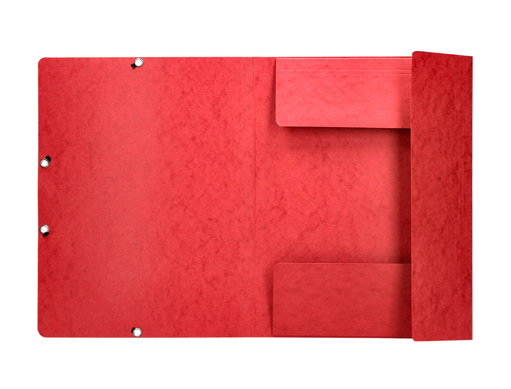 CARPETA Q-CONNECT GOMAS KF02165 CARTON SIMIL PRESPAN SOLAPAS 320X243 MM ROJ0
