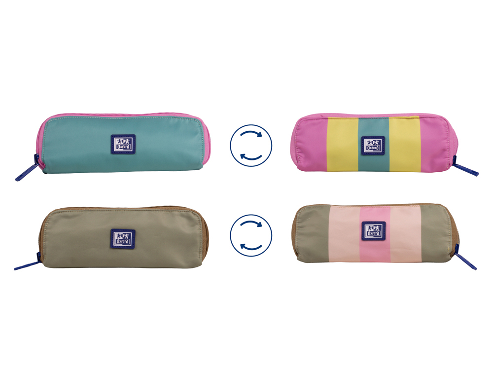 ESTUCHE PORTATODO OXFORD REVERSIBLE KANGOO COLOR BLOCK 80X80X220 MM