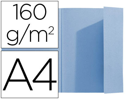 SUBCARPETA EXACOMPTA DIN A4 AZUL 160G/M2 CON SOLAPA INTERIOR